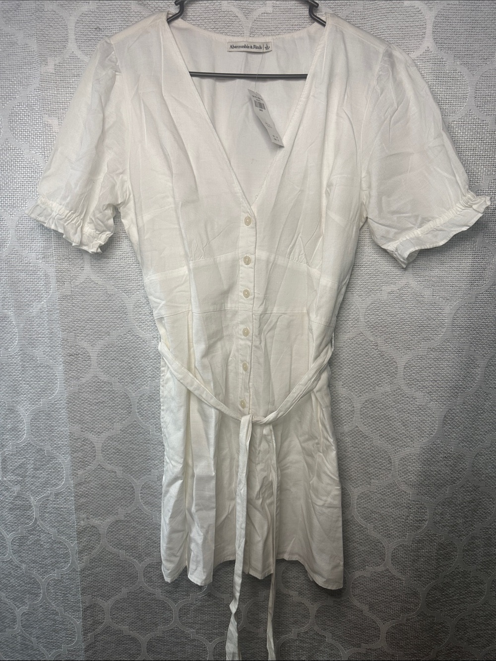 NWT Abercrombie & Fitch White Dress Women's Size Large New With Tags